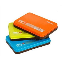 得力9863快干印臺 紅藍雙色，辦公效率之選